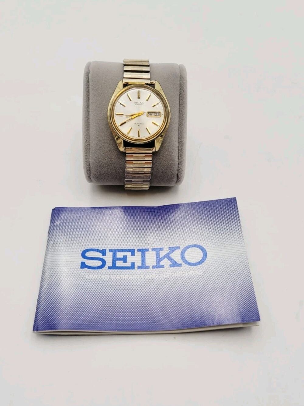 SEIKO Watch 7006-8007 Automatic Day Date Men's 1/40 10KT RGP Discontinued JAPAN